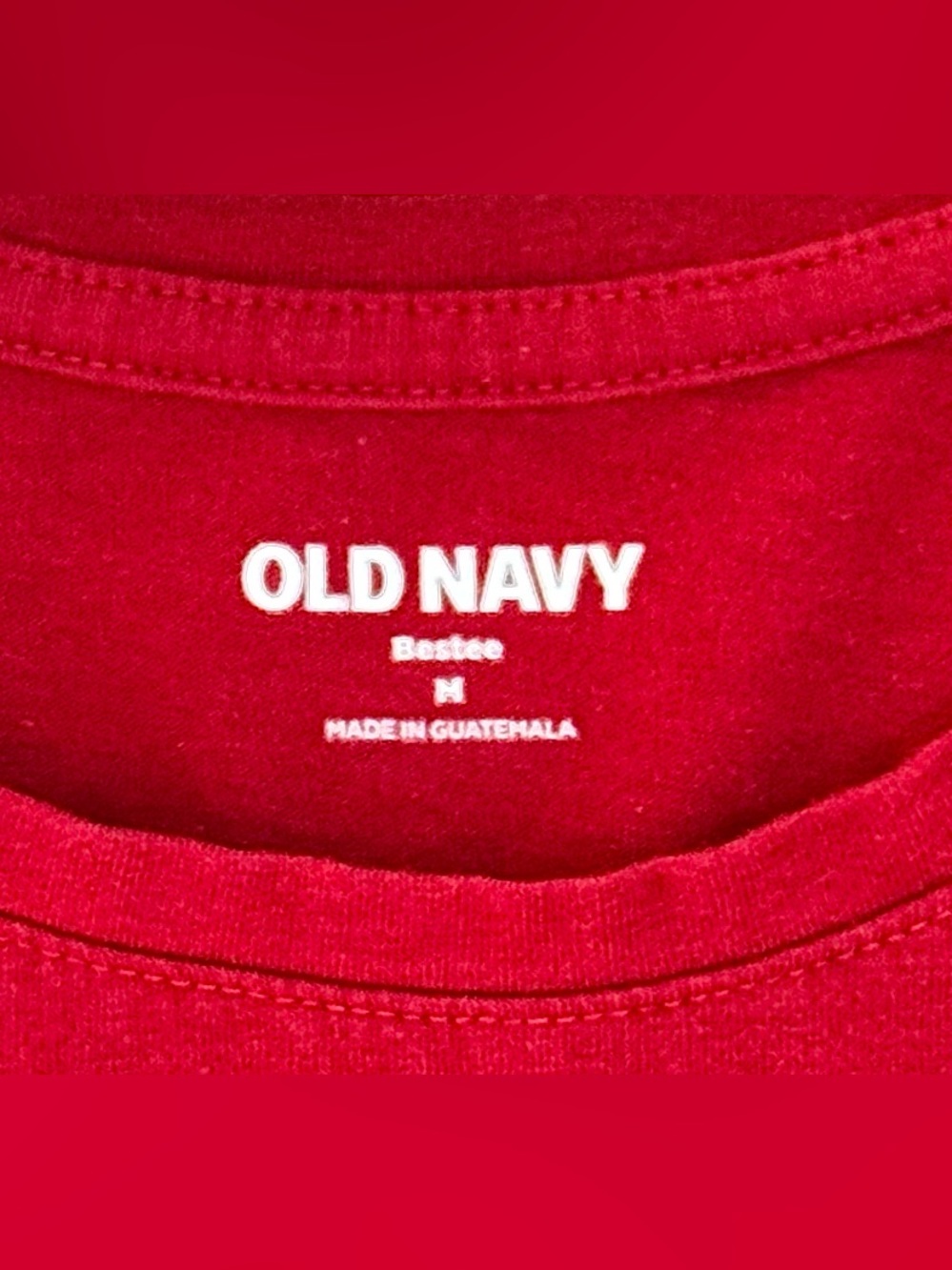 Old Navy Bestee Tee Bundle 3 Pack Red Olive Green Navy Stripe Tops Size Medium - Picture 4 of 10